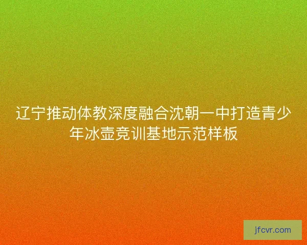 辽宁推动体教深度融合沈朝一中打造青少年冰壶竞训基地示范样板 辽宁推动体教深度融合沈朝一中打造青少年冰壶竞训基地示范样板